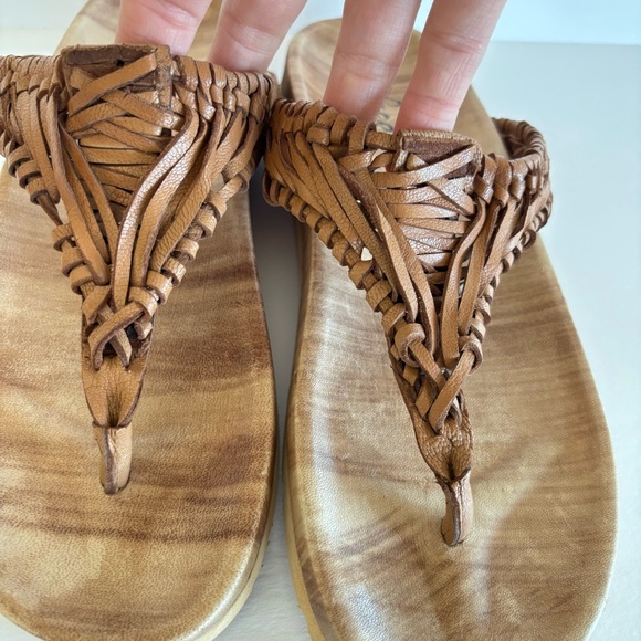 Free People Ivy Tan Handwoven Sandals 37/ 6.5 - Picture 8 of 10